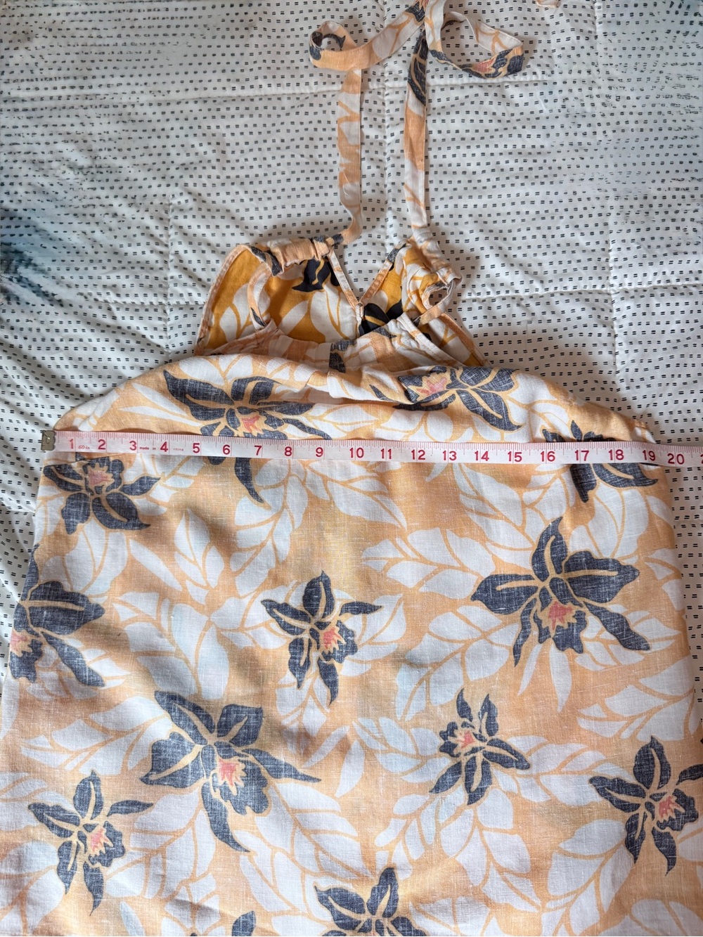 Tommy Bahama Linen Floral Halter Top Medium - Picture 3 of 6